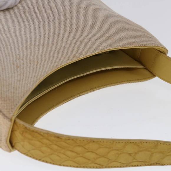 PRADA Shoulder Bag Canvas Beige Auth ac2659 - Picture 6 of 16